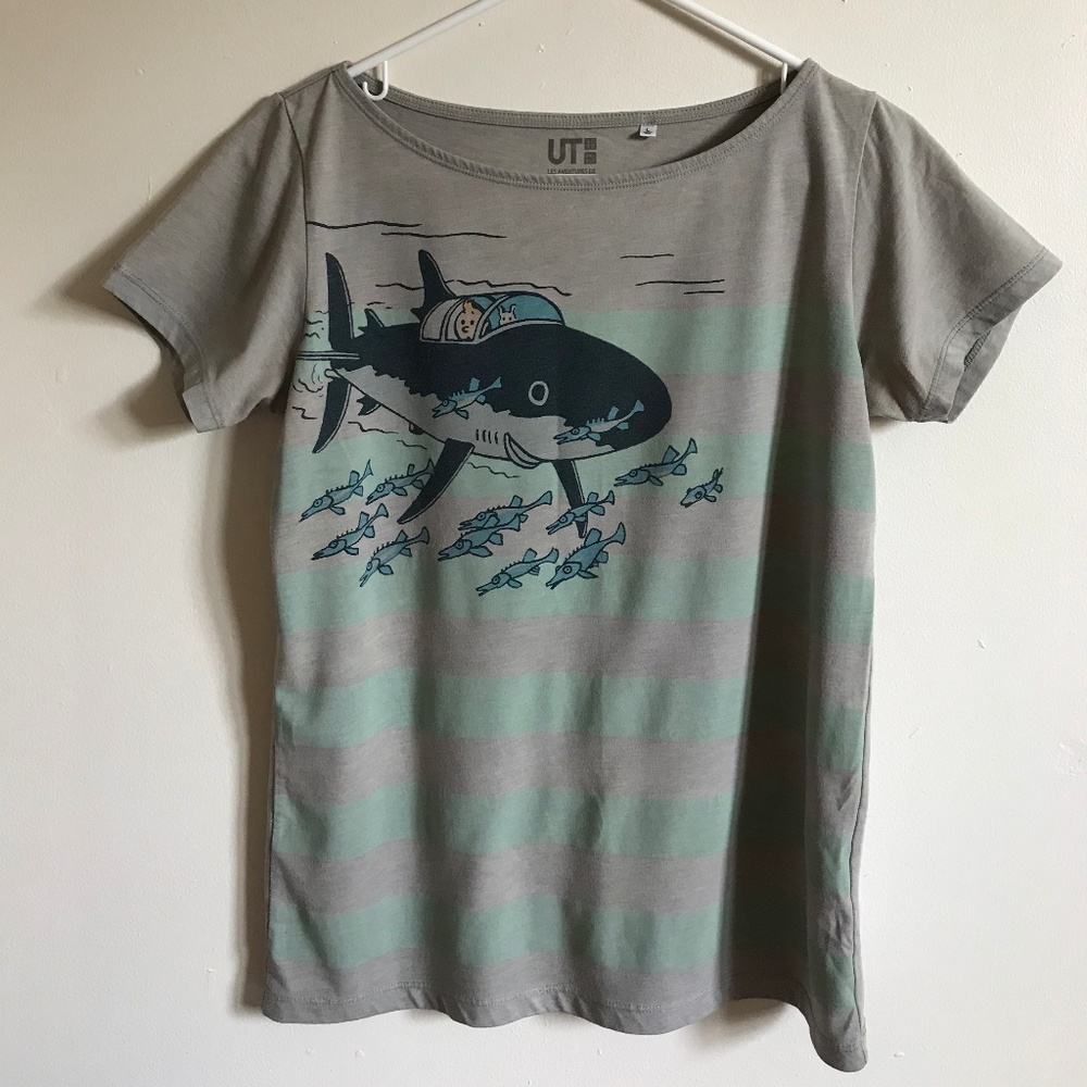 Adventures of Tintin Shark Graphic T-Shirt